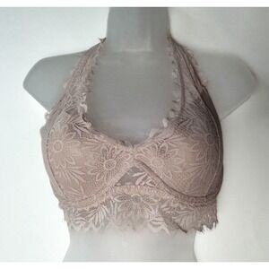PINK Victoria's Secret Beige Sexy Lace Bralette Medium‎ C80